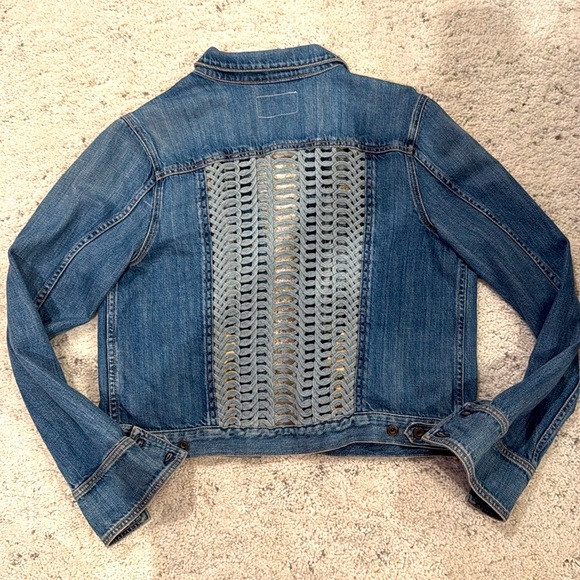 Rag & Bone Denim Jacket w/ Crochet Detail - Picture 2 of 4